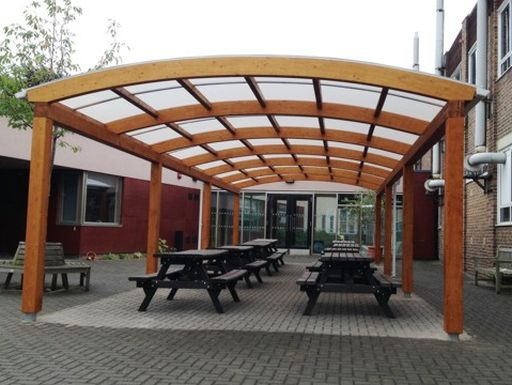 Tarnhow Dome Free Standing Timber Canopy - Polycarbonate Roof