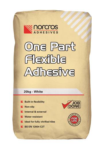 One Part Flexible White Adhesive - Flexible cementitious tile adhesive