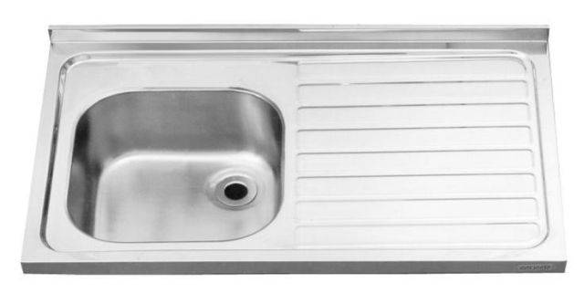 Single Bowl and Single Drainer Inset Sink, 304