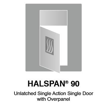 HALSPAN® 90 Fire Rated Interior Grade Door Blanks - Unlatched Single Acting Single Doors With Overpanel