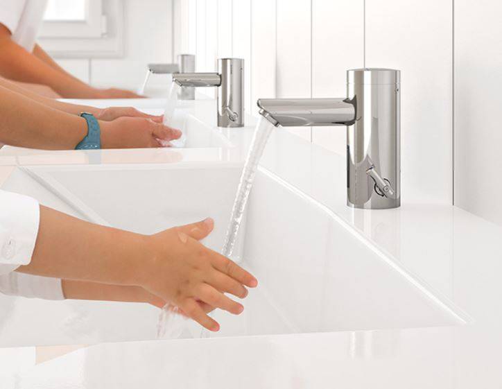 Conti+ Lino AS L13 Pillar Taps With Thermostatic Anti-Scald Protection