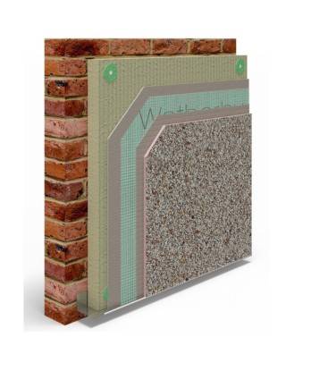 Masonry Stone Wool Dash Render A2 Rated External Wall Insulation / ETICS / EWI System - External Wall Insulation System