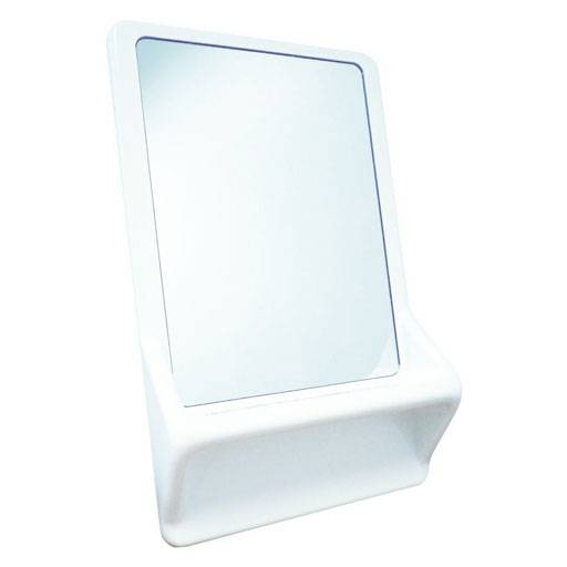 High Security Mirror With Integrated Shelf