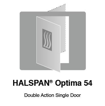 HALSPAN® Optima 54 mm Internal Fire Rated Door Blank - Double Acting Single Doors