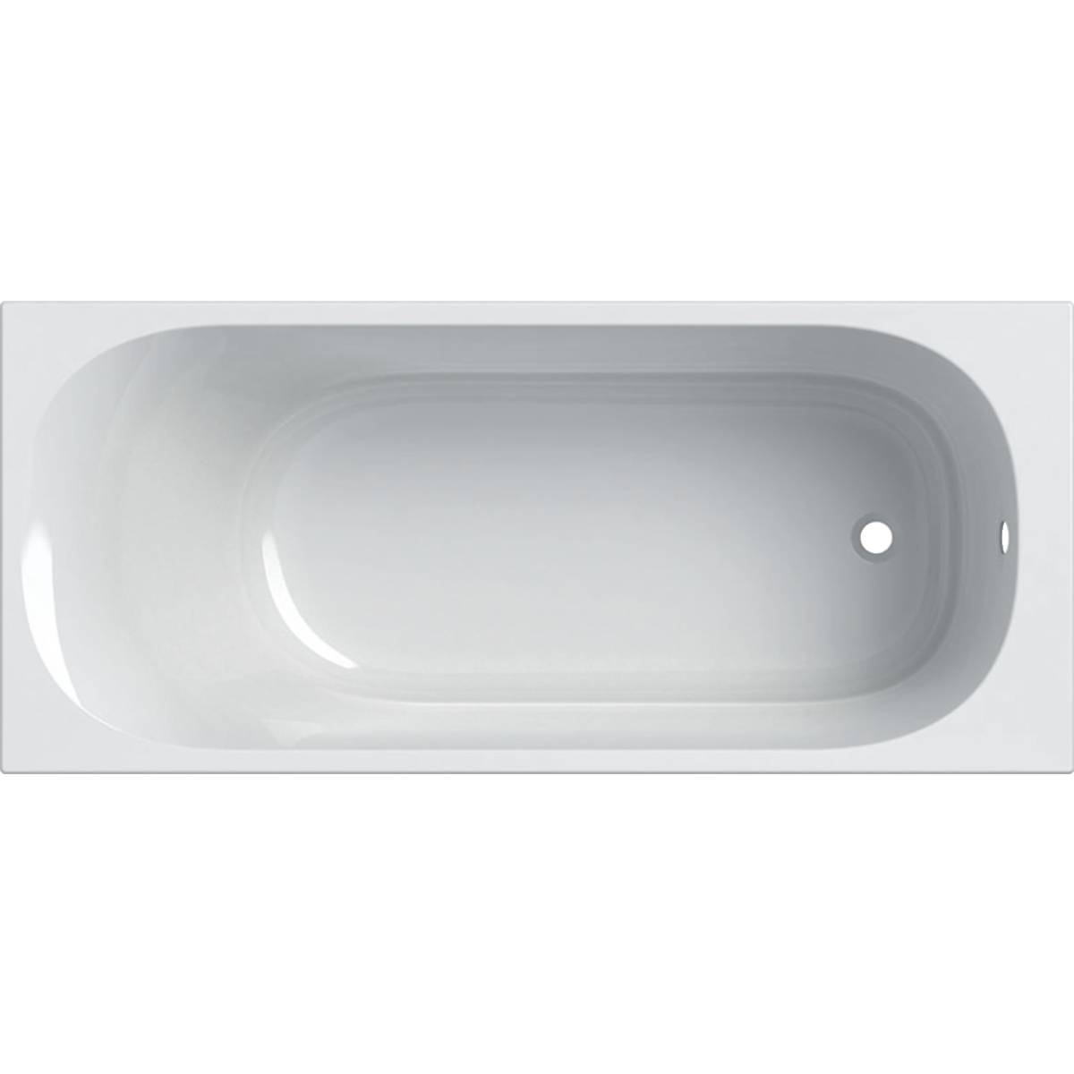 Rectangular bathtub Soana, slim rim, with feet