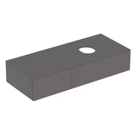 Geberit Variform Cabinet For Lay-On Washbasin, With Two Drawers, Shelf Surface And Trap - Cabinet