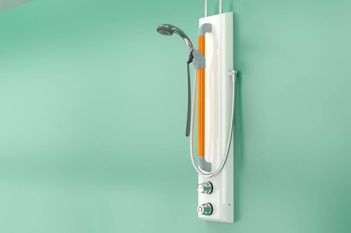 Shower Assembly with Dual Controls, Riser, Hose & Single Function Handset (excl. ILTDU) - Doc M Accessible Showers