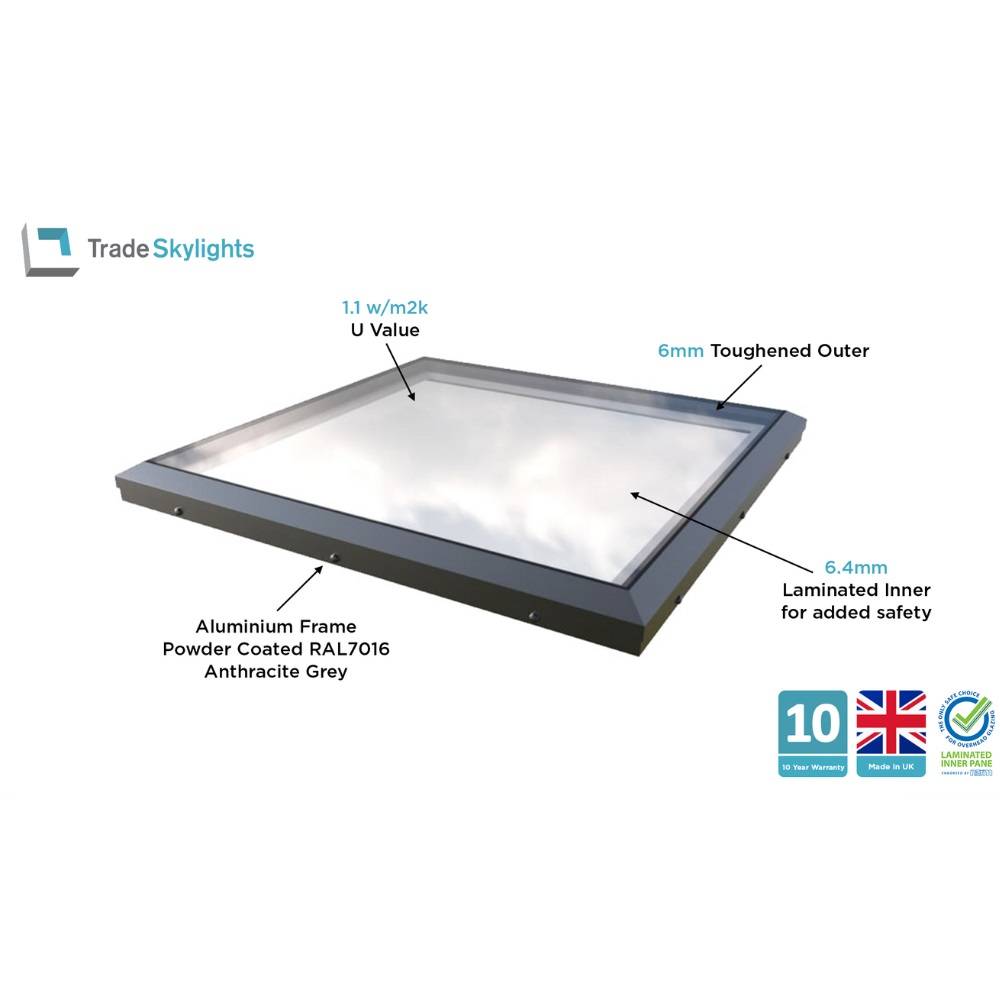 Flat Roof Window | Flat Glass Rooflight | Electric Opening | Brett ...