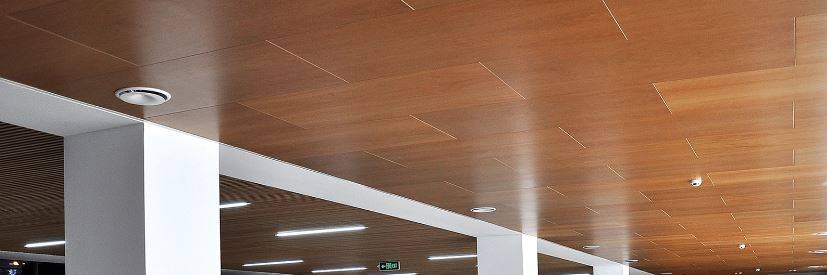 Interior Wood Tiles & Panel Ceilings - Veneered wood tile system