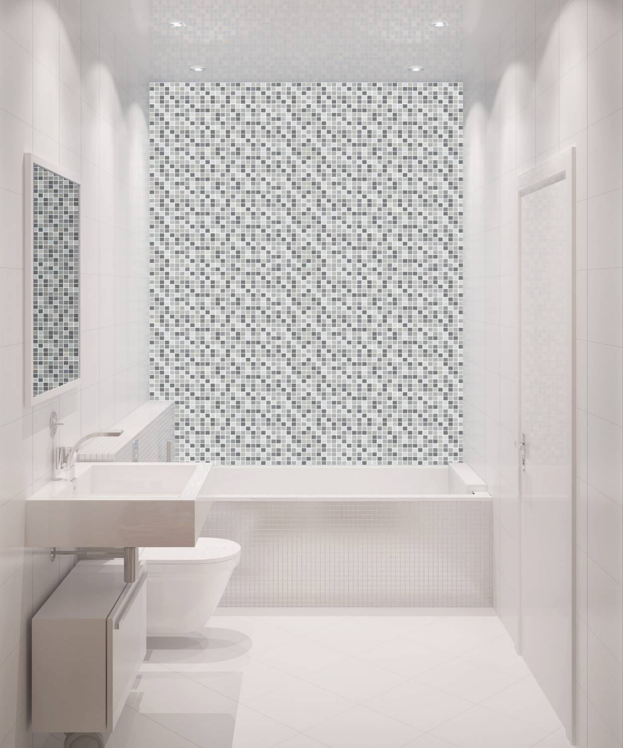 Mosaic Wall Tile Effect Panel (ceramic tiles replacement)