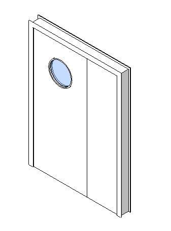 Internal Uneven Door, Vision Panel Style VP07