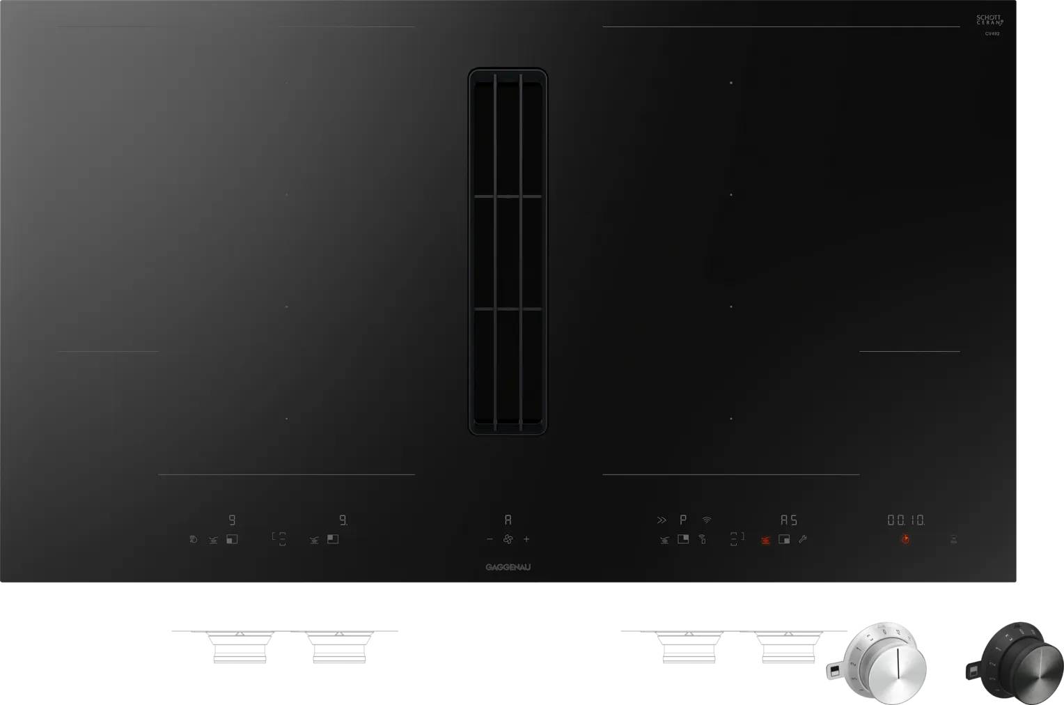 400 Series 90 cm Induction with Integration Ventilation