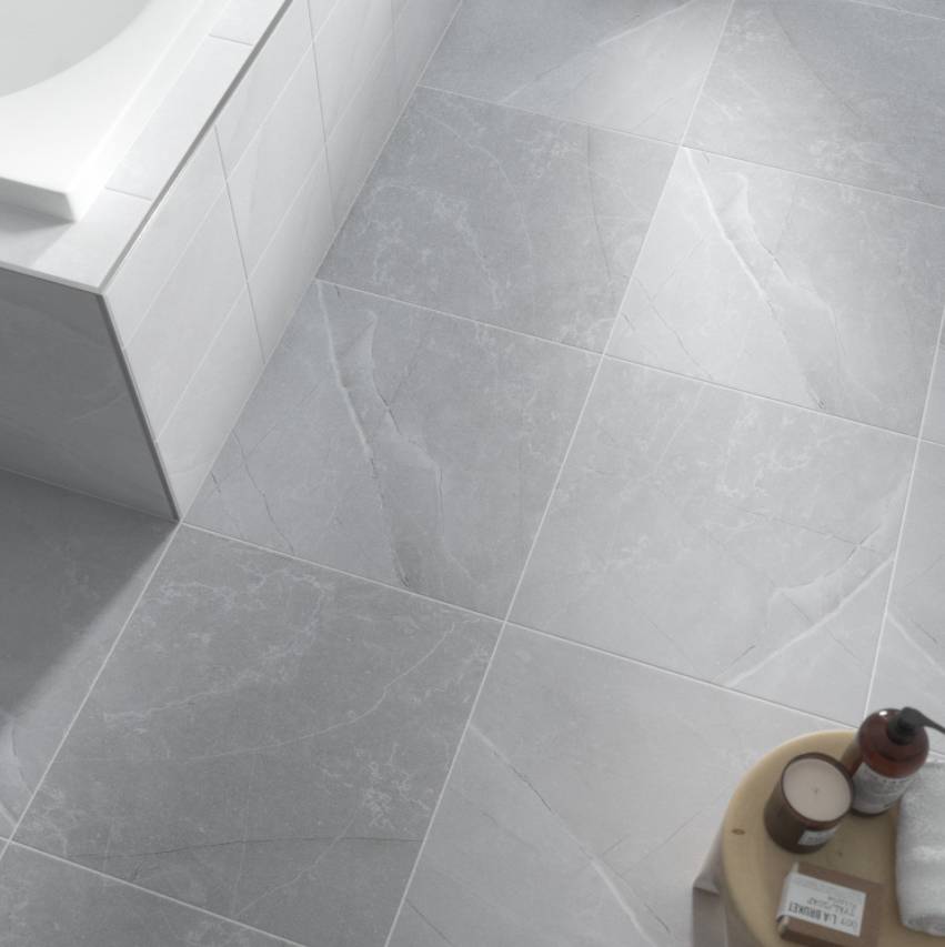 light grey marble tiles