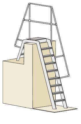 Ships companion way ladders (Double ladder)