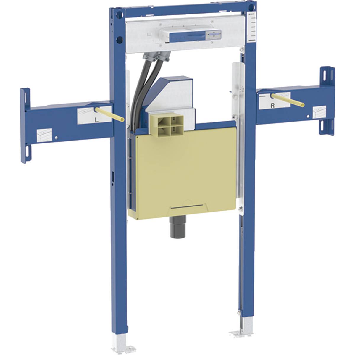 Geberit Duofix element for Geberit ONE washbasin, small projection and Geberit ONE wall-mounted tap, part-height, with concealed turn trap, with concealed Clou - Duofix installation element