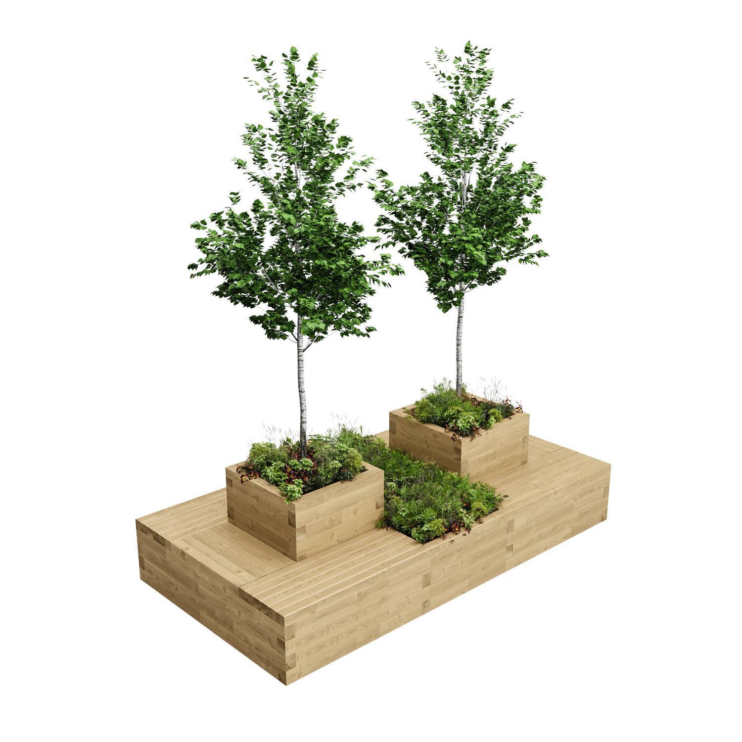 WoodBlocX Large Drumbeg Tree Planter