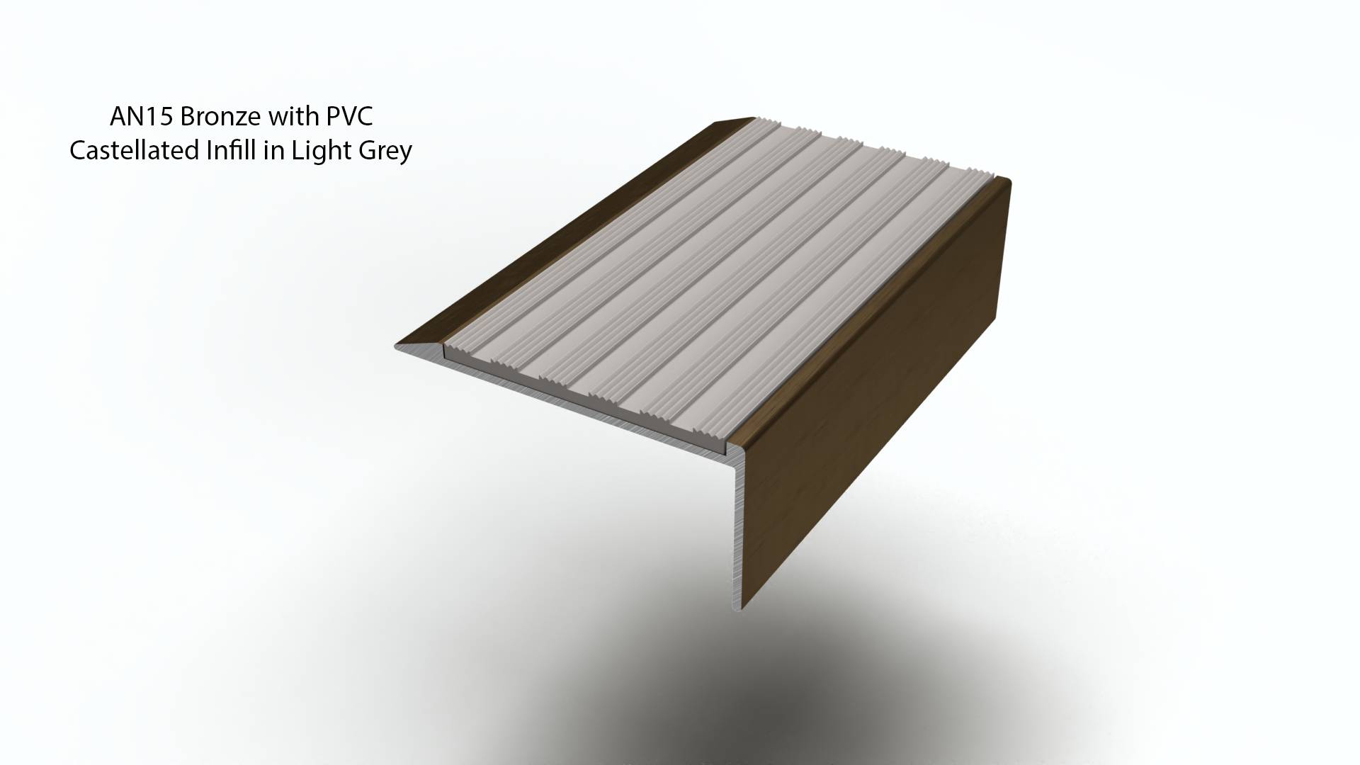 Designer Collection Stair Nosings Aluminium Bronze Finish Nosing