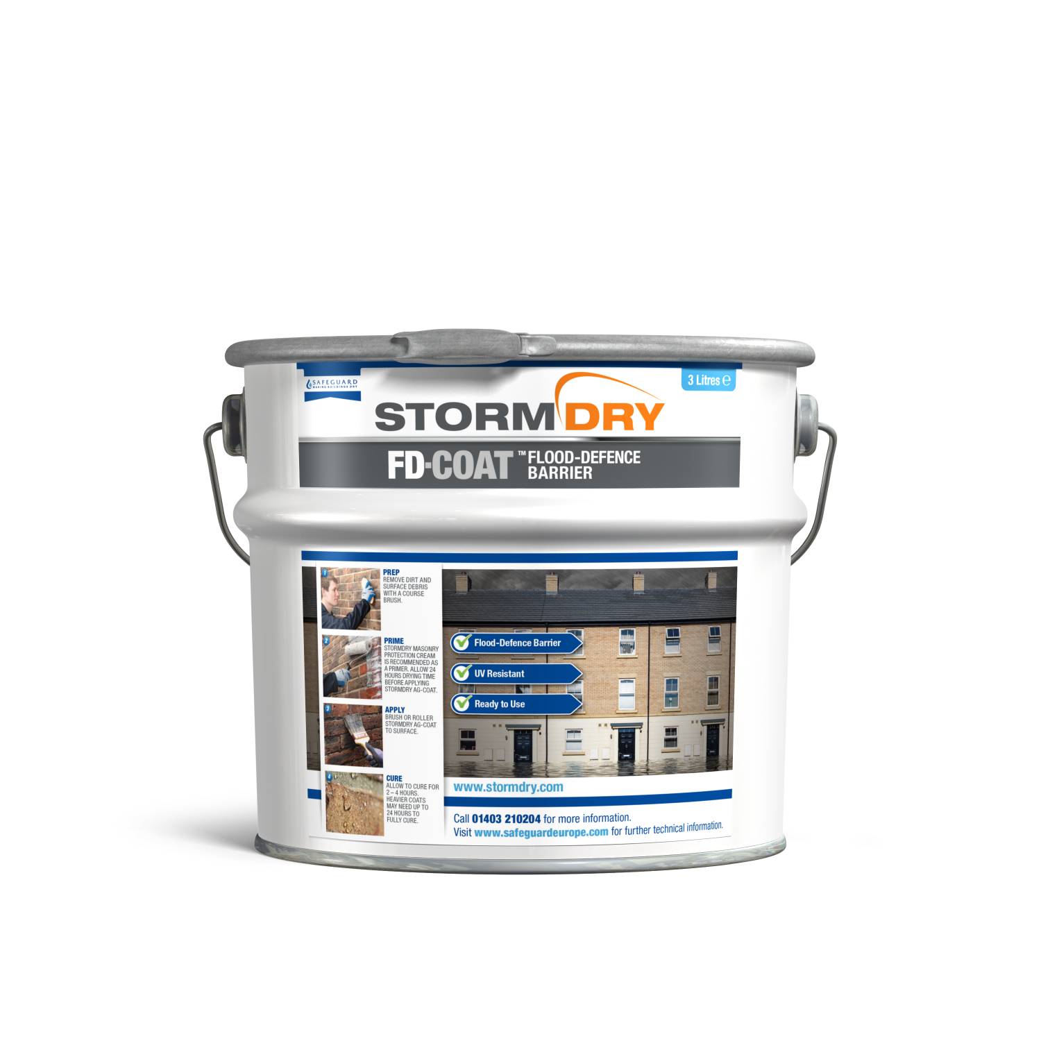 Stormdry FD-Coat - Colourless Flood Defence Crack Bridging Waterproof Barrier 