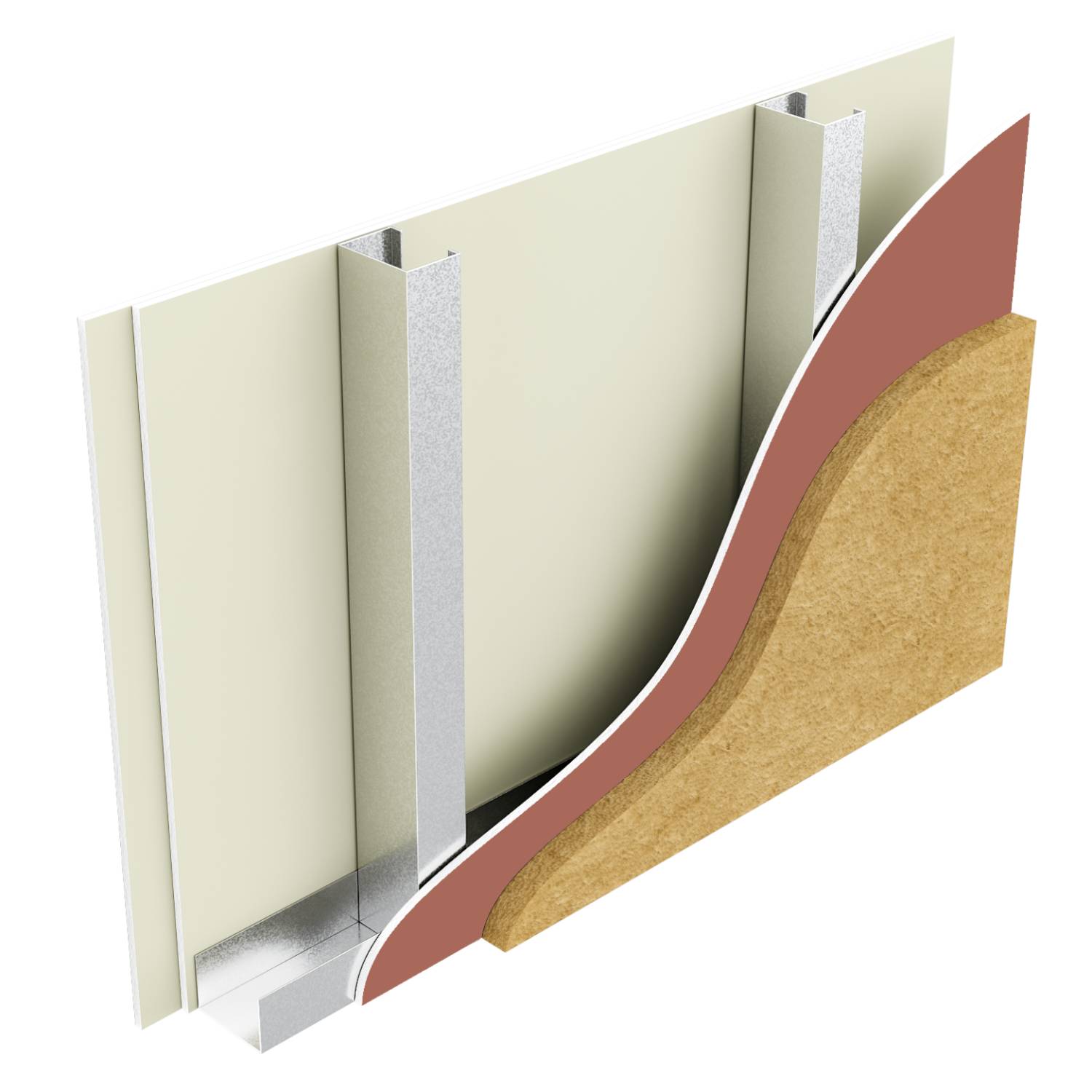 Metsec SFS Infill Wall with Windliner Sheathing Board, Knauf Internal Boards, Knauf Rocksilk, Fire performance 60 min (non boundary)