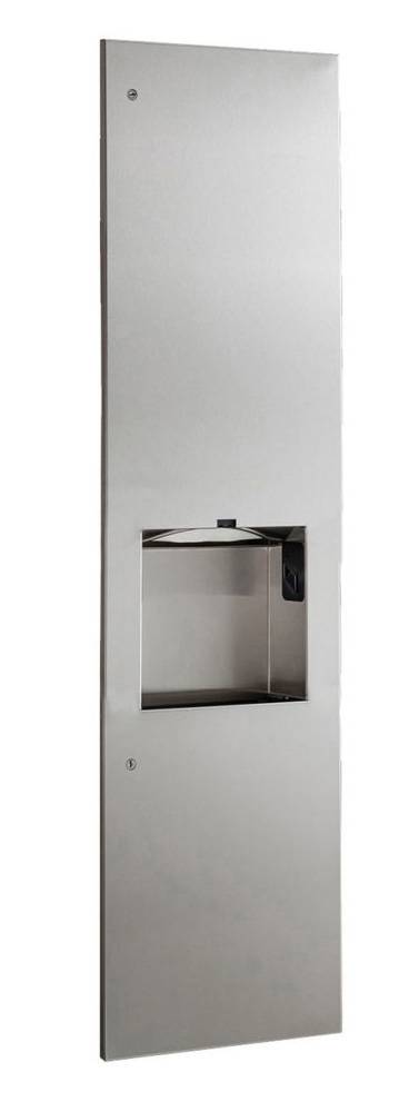 TrimLine - Recessed Paper Towel Dispenser/ Automatic Hand Dryer/ Waste Bin 3-in-1 Unit B-38031