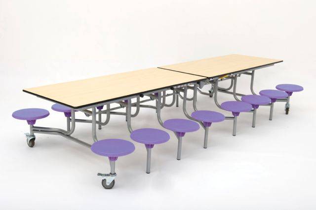 Rectangular Folding Table Seating Unit