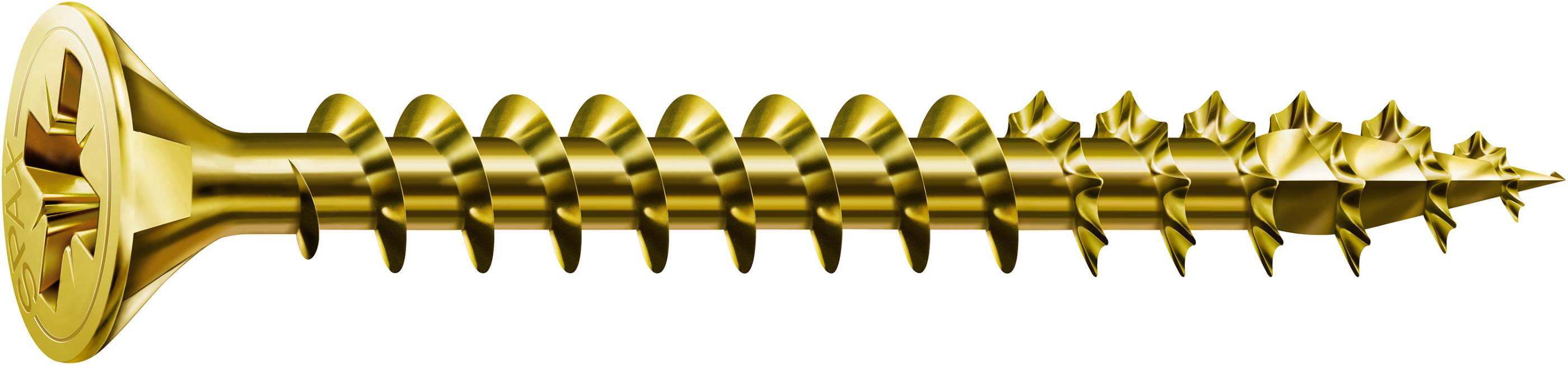 SPAX YELLOX Coated Flat Countersunk Head Universal Use Screws
