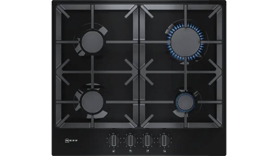 Black gas hobs