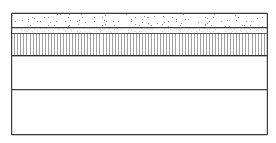 Precast concrete flags on mortar laying course, asphalt concrete base course, type 1 sub base, and optional geotextile and subgrade improvement layers