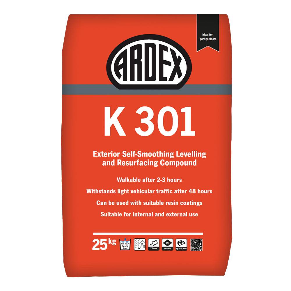 ARDEX K 301&nbsp;Exterior Self-Smoothing Levelling and Resurfacing Compound