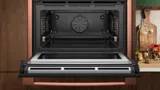 Compact 45cm ovens with Microwave Bronze trim