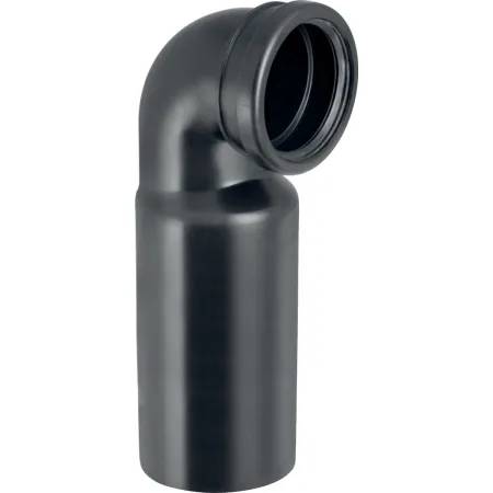 Geberit HDPE Connection Bend 90° With Lip Seal, Extended, For Wall-Hung WC