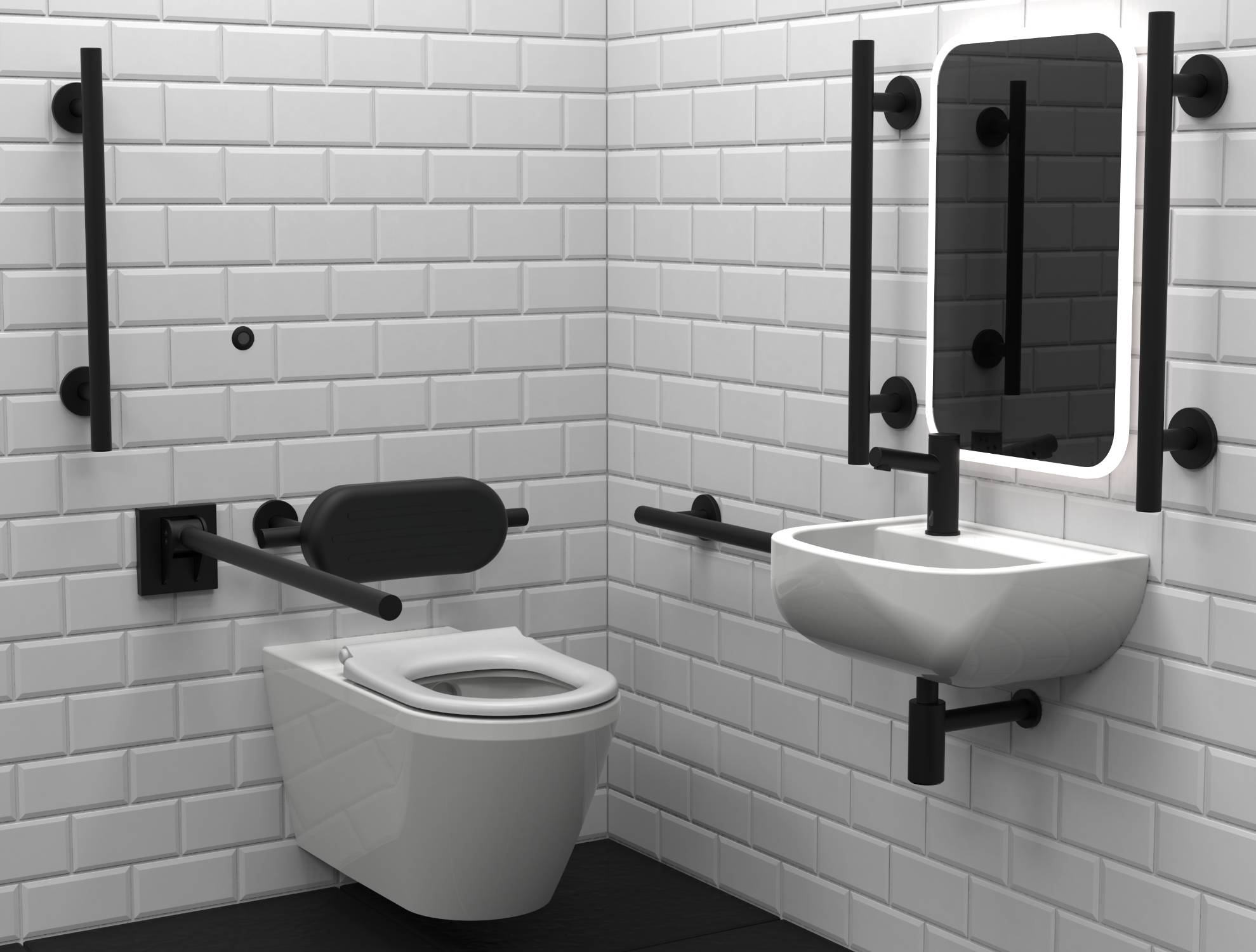 STYLE Infrared Premium Rimless Luxury Wall Hung Doc M Toilet Pack