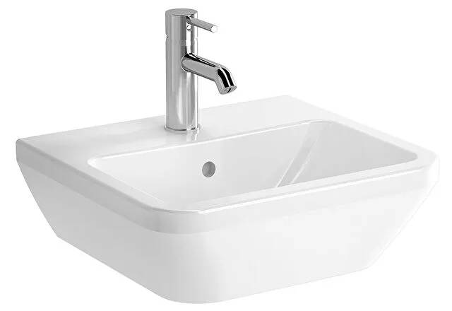 7047L003-0001- Integra Square washbasin, 45x40cm, 1 tap hole with overflow hole - Washbasin