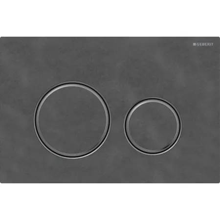 Geberit Sigma50 (Ex Sigma21) Flush Plate For Dual Flush, Round, Metal Colour Black Chrome