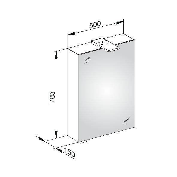 Mirror Cabinet - with Lighting - Wall Mounted - ROYAL 15 - Mirror cabinet