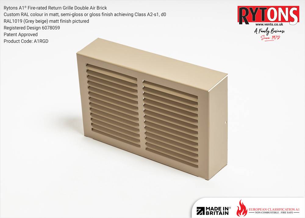 Rytons A1® Fire-rated Metal Double Air Bricks