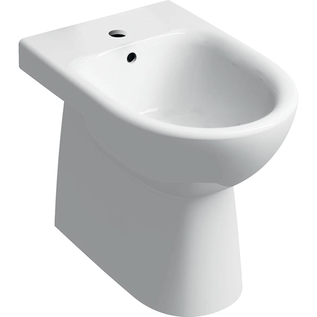 Selnova floor-standing bidet, back-to-wall, semi-shrouded