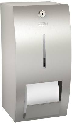 Double toilet roll holder without spindle system