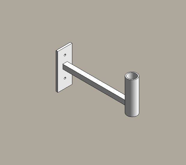 Steel street lighting brackets - straight arm