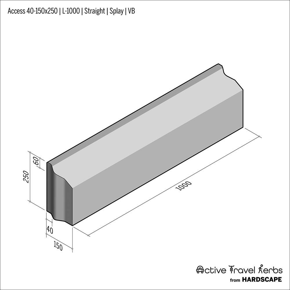 Active Travel Kerb - Access - Concrete Kerbs