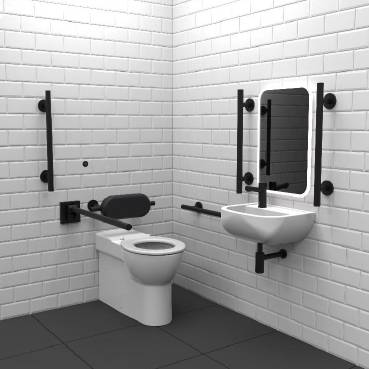 STYLE Infrared Premium Rimless Luxury Back to Wall Doc M Toilet Pack 