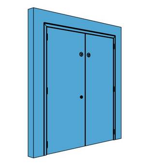 Double Metal Plant Room Door