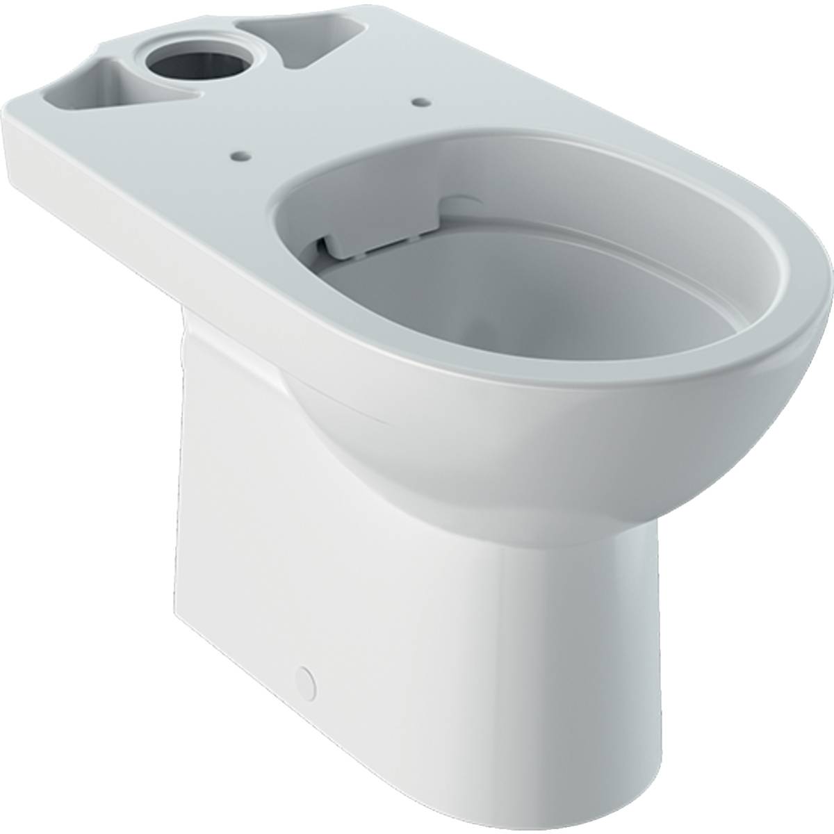 Selnova Floor-Standing WC For Close-Coupled Exposed Cistern, Washdown, Horizontal Outlet, Semi-Shrouded, Rimfree