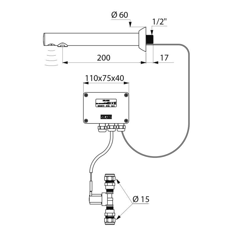  BINOPTIC 2 Wall-Mounted Tap