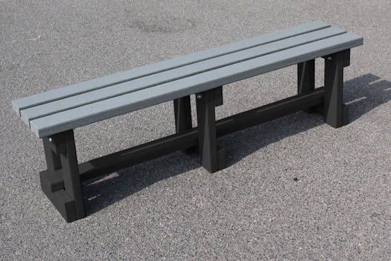 Backless Bench - Recycled Plastic Benches