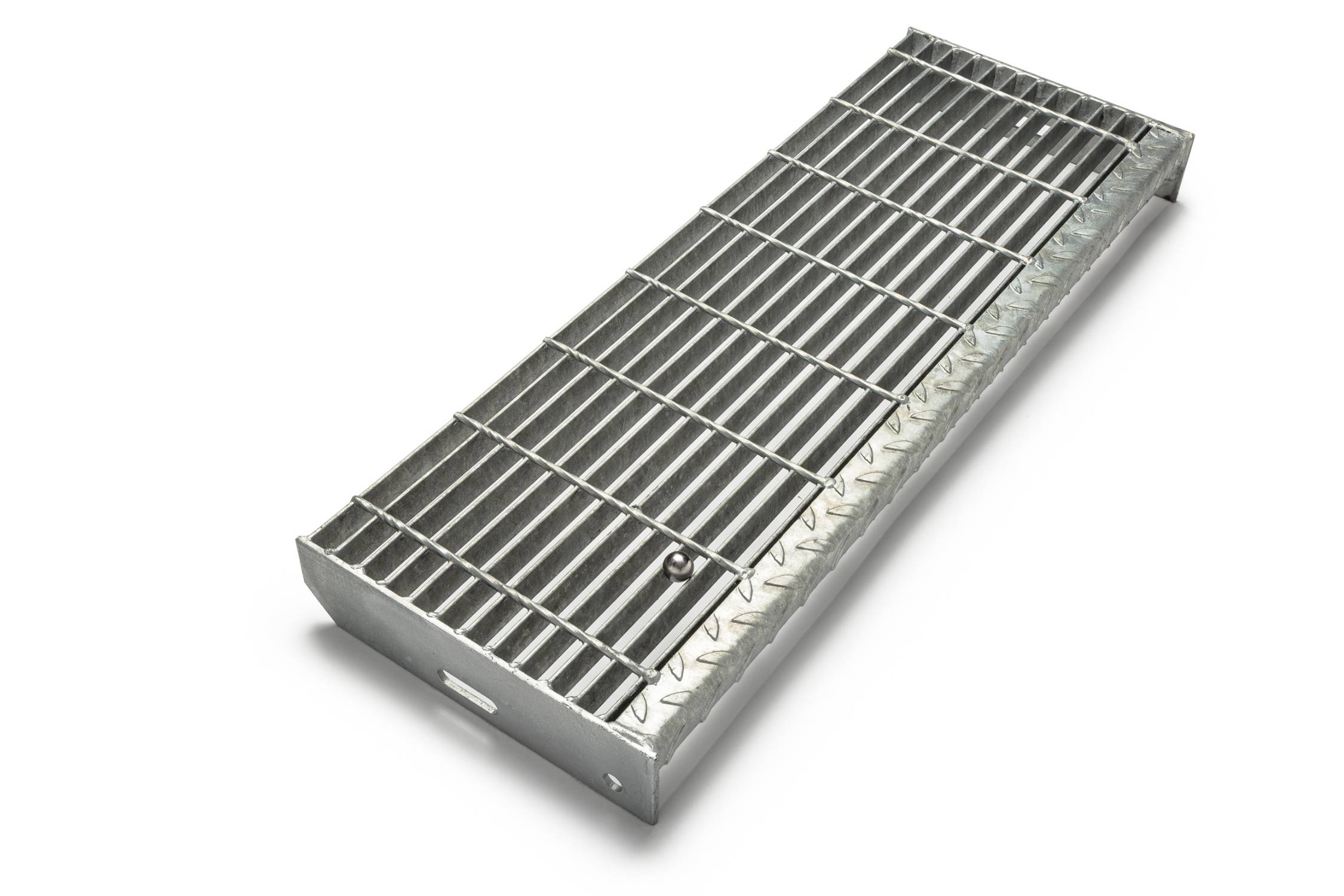 Steel Stair Treads - 20mm Ball Proof  - Open Steel Grating