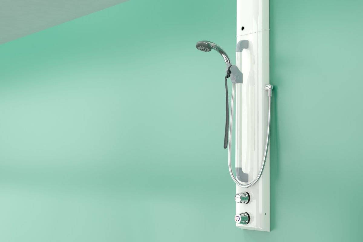 Shower Assembly with Dual Controls, Riser, Hose and Single Function Handset (incl. ILTDU) - Doc M Accessible Showers