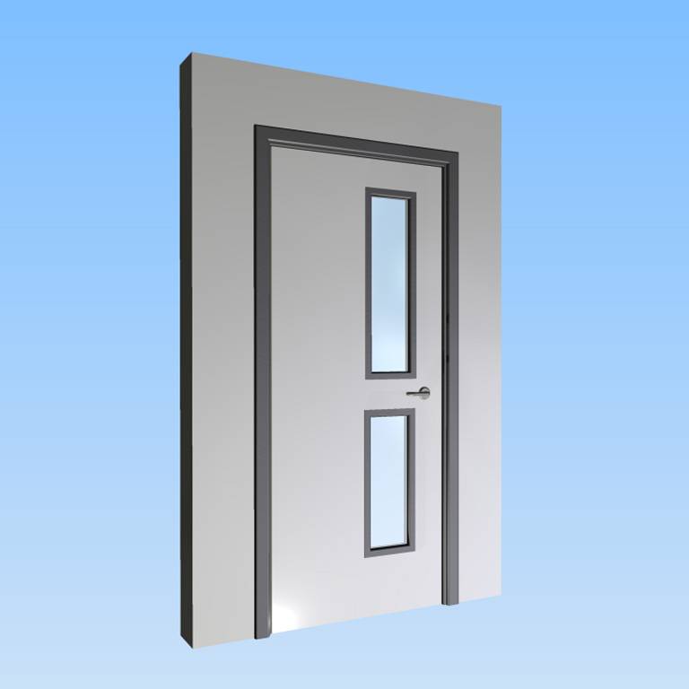 CS Acrovyn® Impact Resistant Doorset - Single with type VP4 Vision Panel