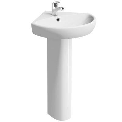 e100 Round 500 Corner Washbasin