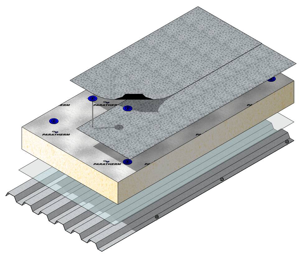 MOY Protan PVC Single Ply Membrane System - Warm Roofing System